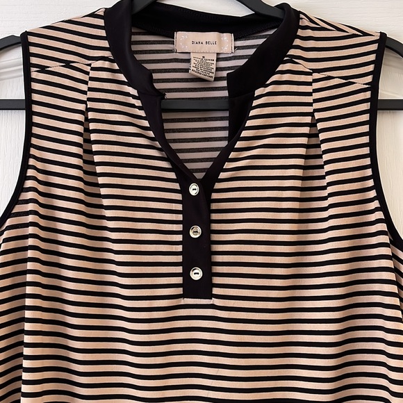 ✨SOLD✨Diana Belle Sleeveless Striped Blouse - Picture 2 of 6